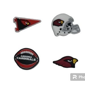 4 Arizona Cardinals crocs charms